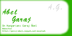 abel garaj business card